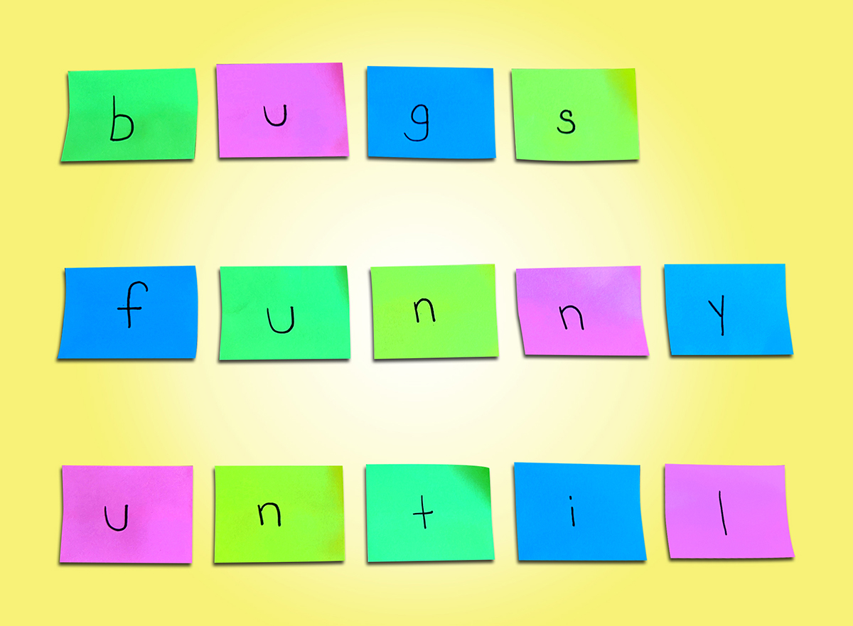 Spelling with Sticky Notes