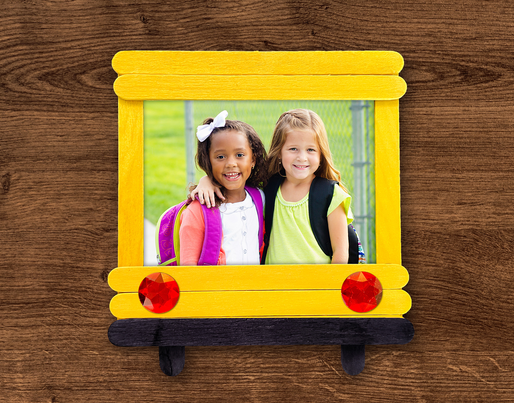 Make a School Bus Photo Frame