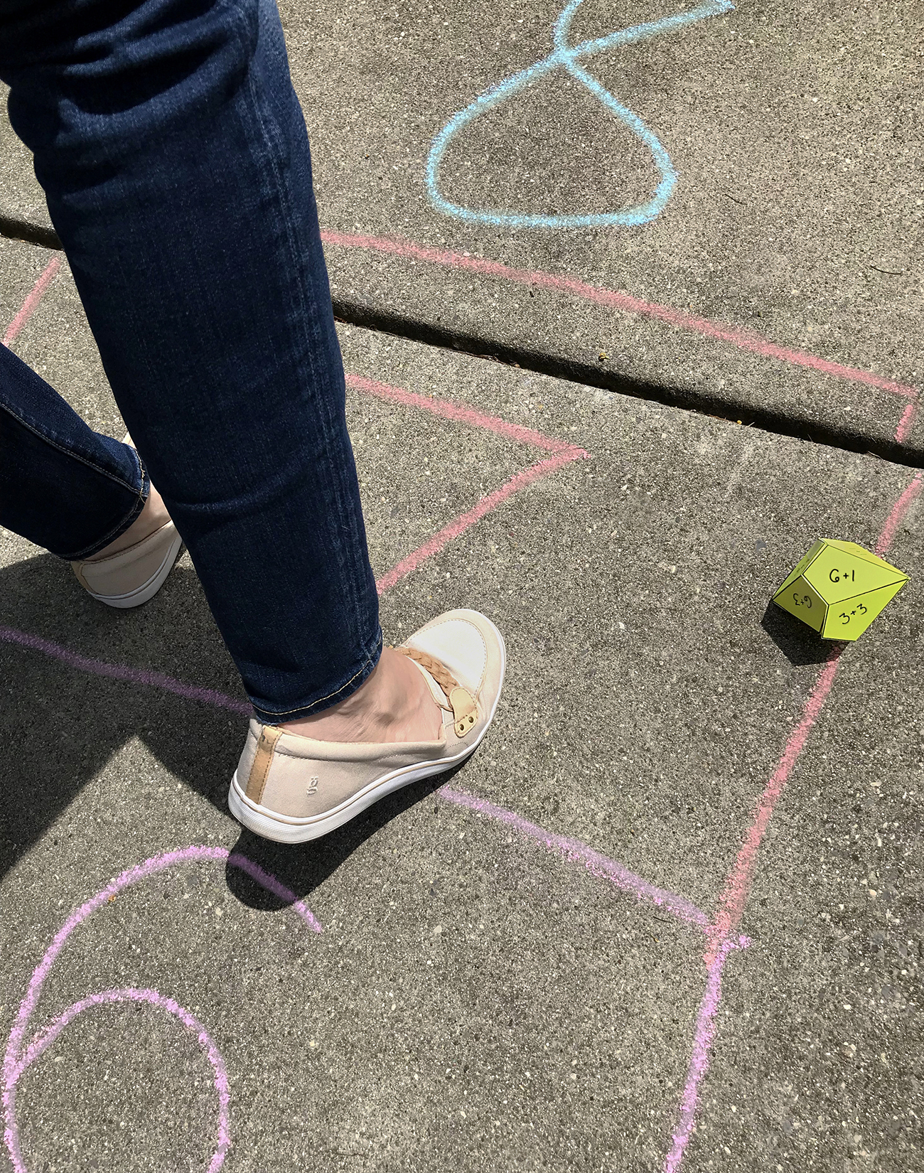 Sidewalk Chalk Adding Game