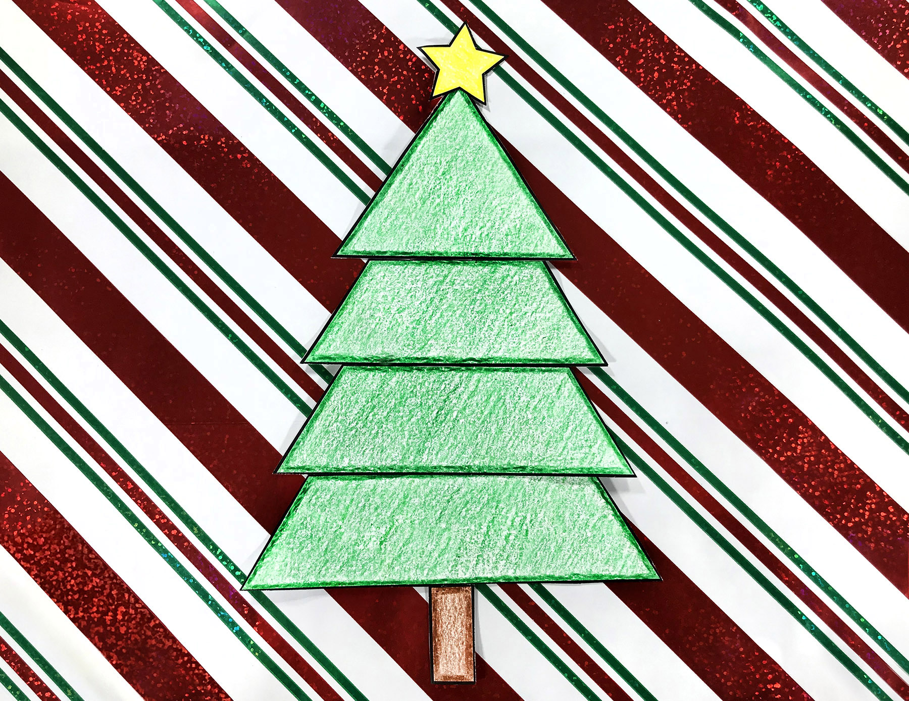 Make a Christmas Tree from 2D Shapes!