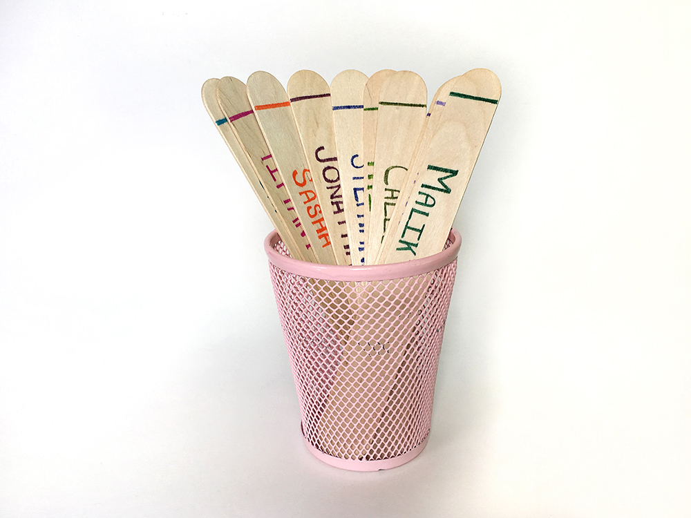 DIY Student Name Popsicle Sticks