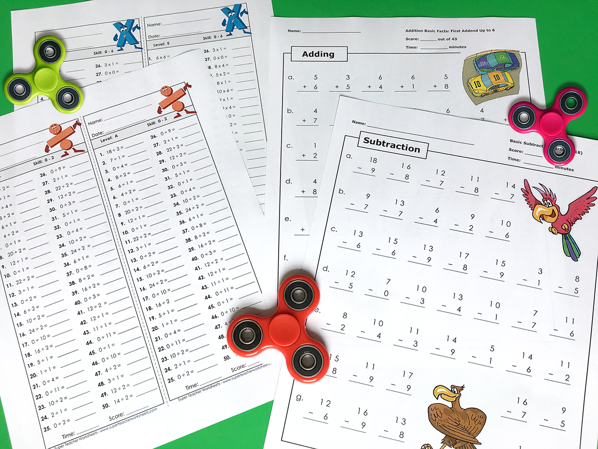 Fidget Spinner Math Activity for Kids
