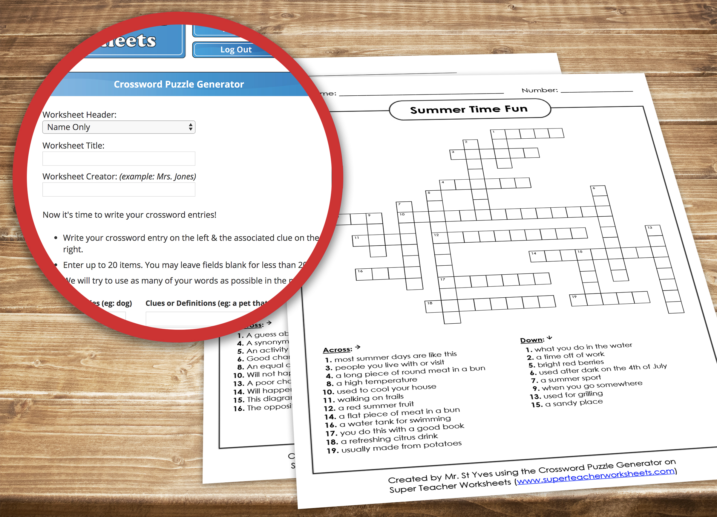 Make Your Own Crossword Puzzle!
