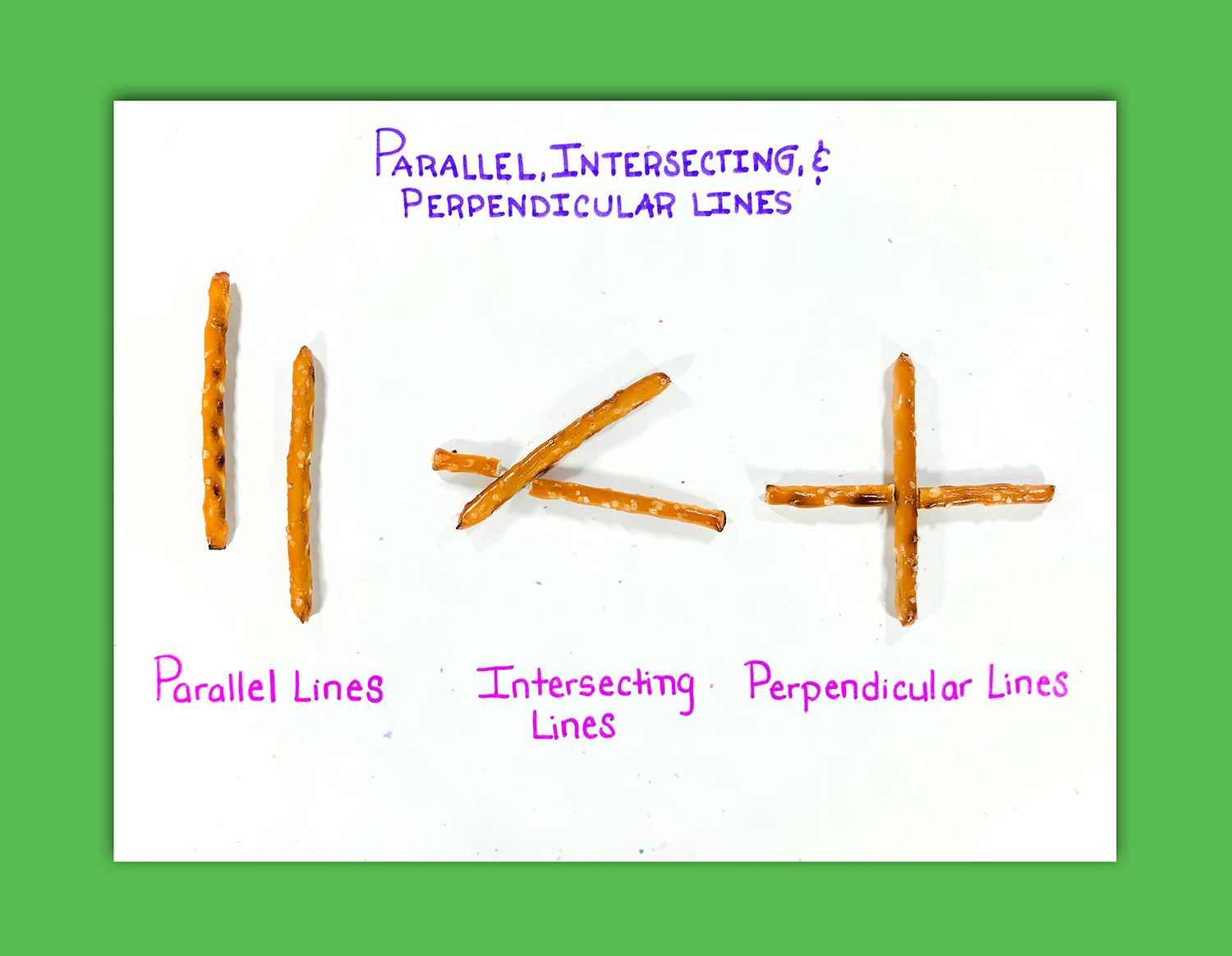 Making Lines With Pretzels