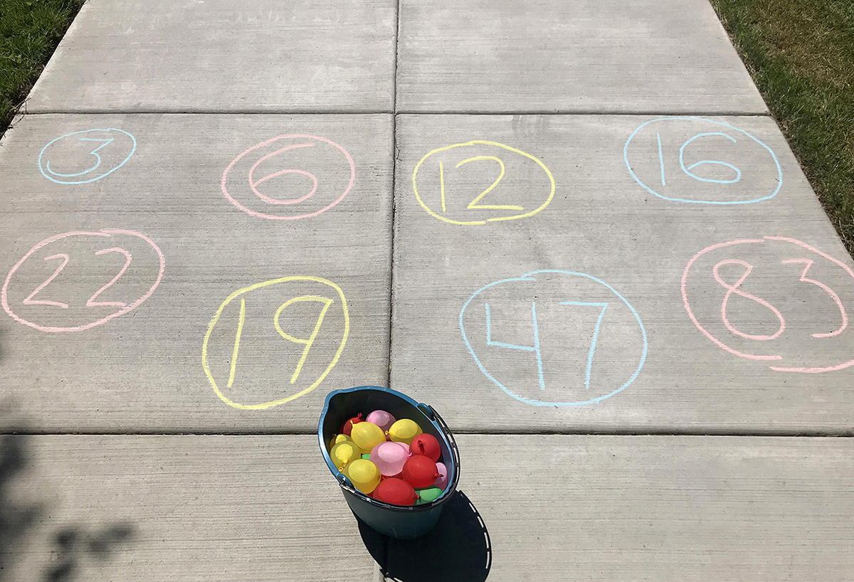 Practice Math Facts with Water Balloons